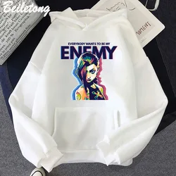 Jinx Arcane Plus Size Hoodie ENEMY Cool Graphic Print Hooded Women Sweatshirts Hip Hop Autumn Winter Warm Female Sudaderas