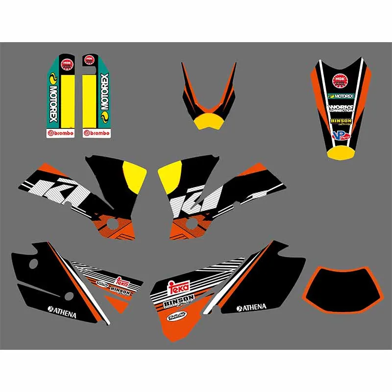 rb logo new style TEAM GRAPHICS&BACKGROUNDS DECALS STICKERS Kits FOR KTM Motorcycle EXC 125/200/250/300/400/450/525 2004