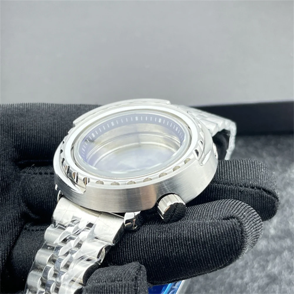 47MM Refined Steel Modified Watch Case Strap Set  for NH35 Movement SRPH77K1/15/17K1 Watch Accessories