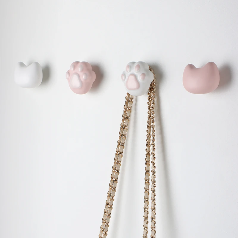 

Creative Dopamine Ceramic Hooks Rabbit Design No Drilling Required for Children's Room Door Or Entrance Decorations