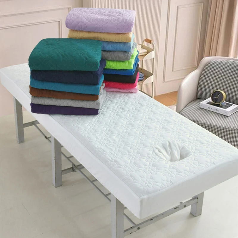 

Non-slip Elastic Band Beauty Bedspread Cover Spa Massage Physiotherapy Cotton Quilted Bed Fitted Sheet Medical Bedspread Cover