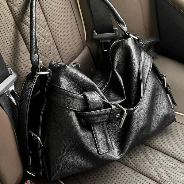 

2025 Baddie Motorcycle Tote Korean Oversized Shoulder Bag Edgy Crossbody Purse