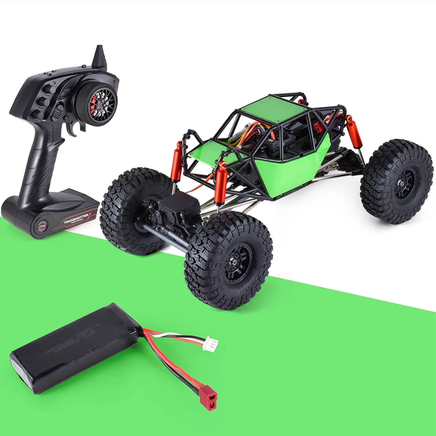 RC 1/10 Bilancia Veicoli Fuoristrada Auto da Arrampicata 4*4 Telecomando Rock Crawler Camion Elettrico con Batteria Cavo di Ricarica USB