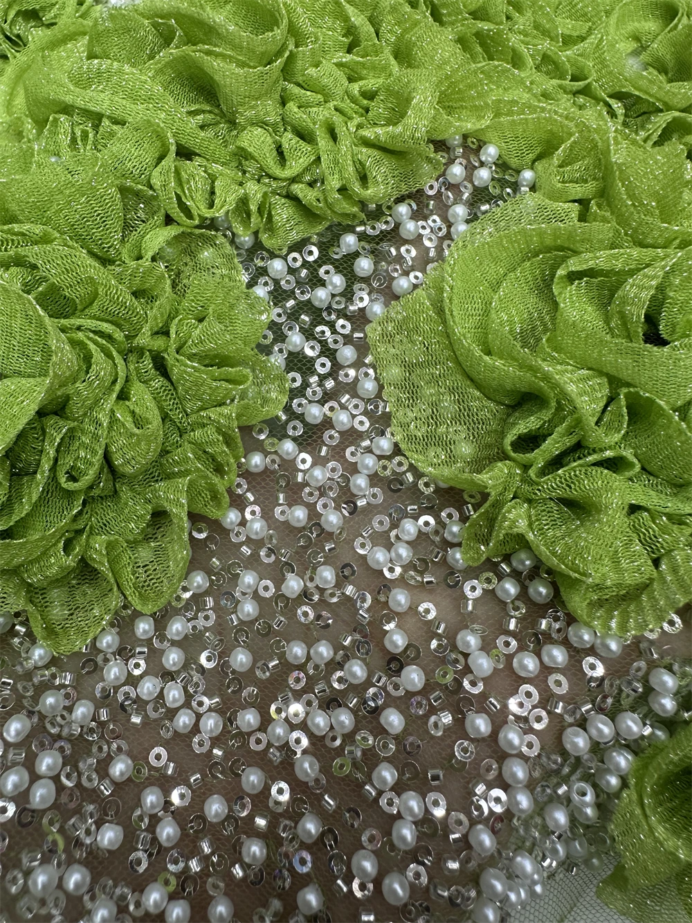 

Latest 2025 Luxury Nigerian African Beaded Lace Fabric High Quality Sequins Embroidery African French Lace Fabric For Sewing