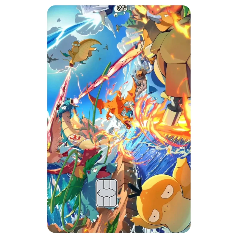 【S12】 PTCG Pocket Card Illustration‌ Series Credit Card Skin Pocket Monsters Stickers for VISA JCB and Other IC Card Decorations view 5