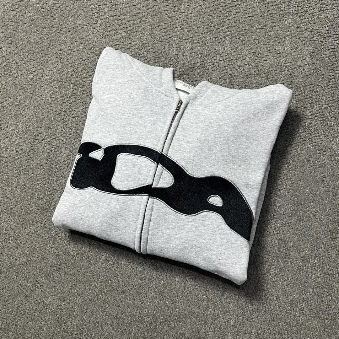 

Embroidery ida.sply Zip HOODIE Men Women 1:1 Best Quality Oversize IDA Hooded