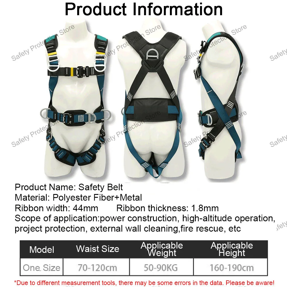 High Altitude Work Safety Harness Full Body Five-point Safety Belt Rock Climbing Construction Belt Body Protection Equipment
