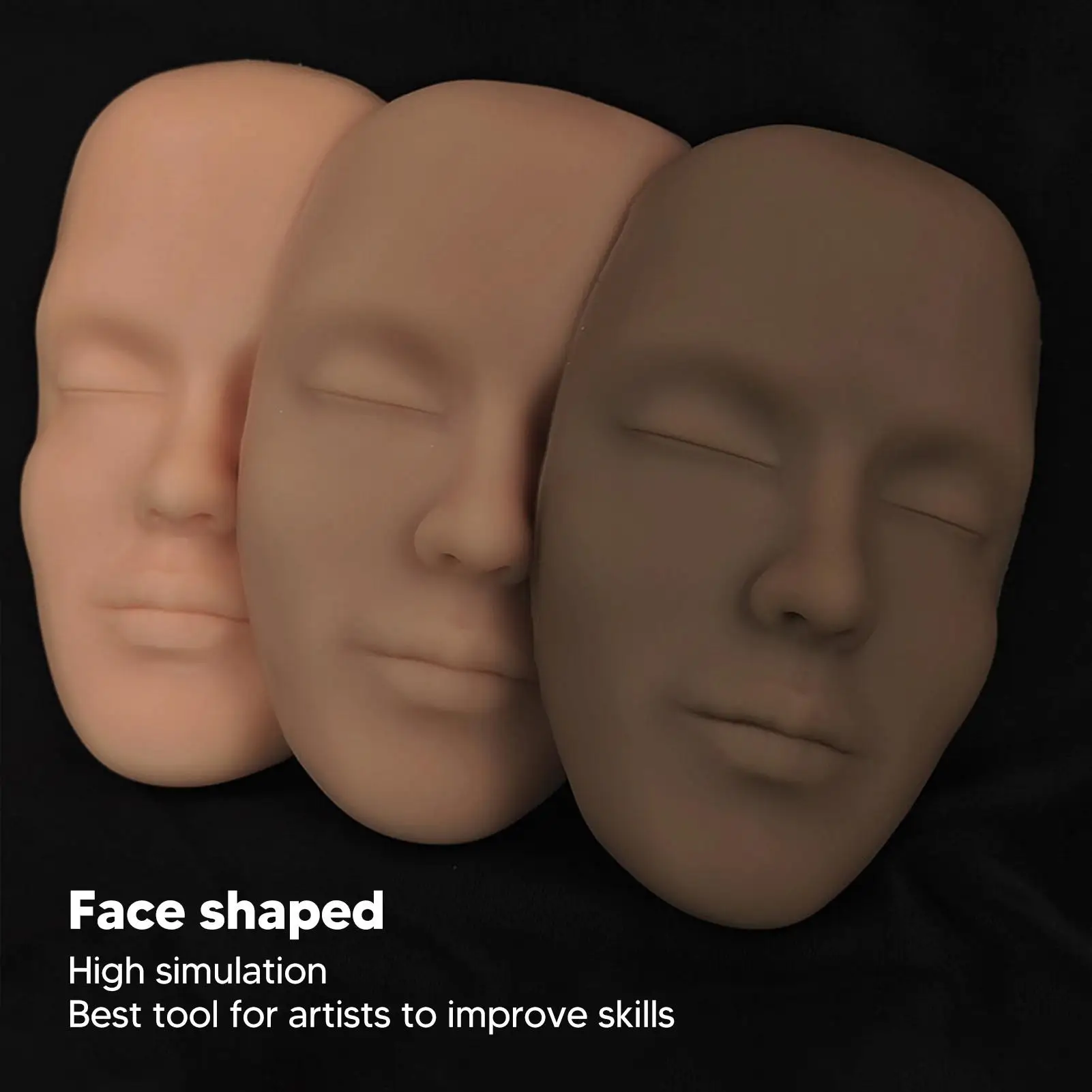 نموذج وجه لممارسة المكياج من السيليكون 5D لتقنيات الوشم والدقيقة #5