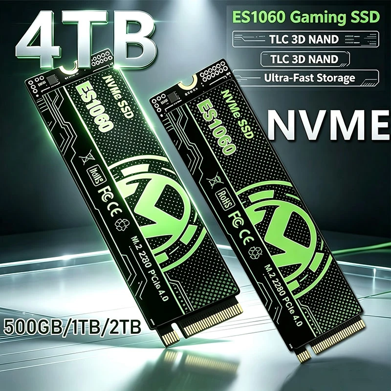 High Speed ES1060 SSD NVMe M.2 2280 500GB 4TB Internal Solid State Hard Disk M2 PCIe 4.0x4 2280 SSD Drive for PS5 Laptop PC