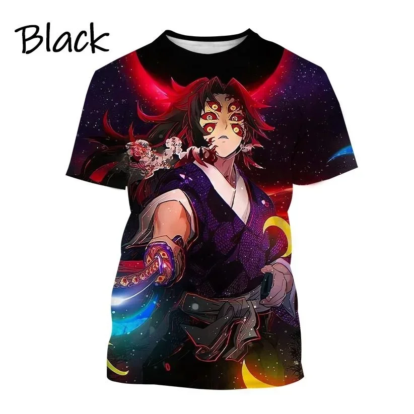 2024 New Trend Anime Demon Slayer Fashion T-Shirt Cartoon 3d Print Short Sleeve Top Street Comfort Casual Shirt Harajuku Tees