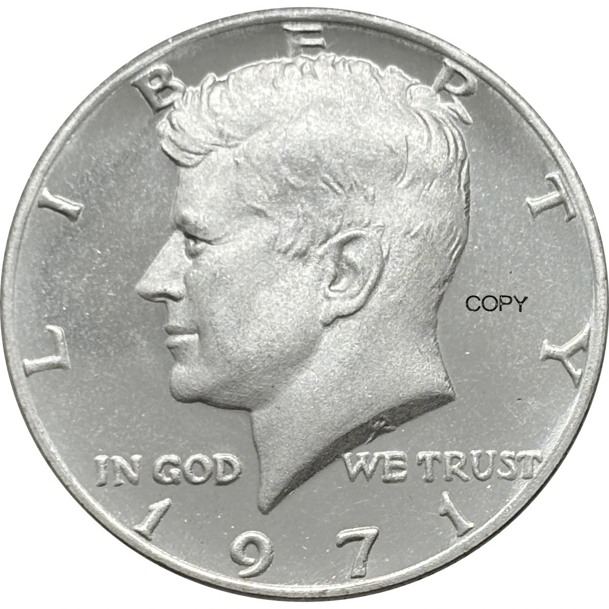 US 1971 ½ Kennedy Half Dollar Silver Plated America Copy Commemorative Coin United States Ww2 Liberty Moneda Collectible Coins