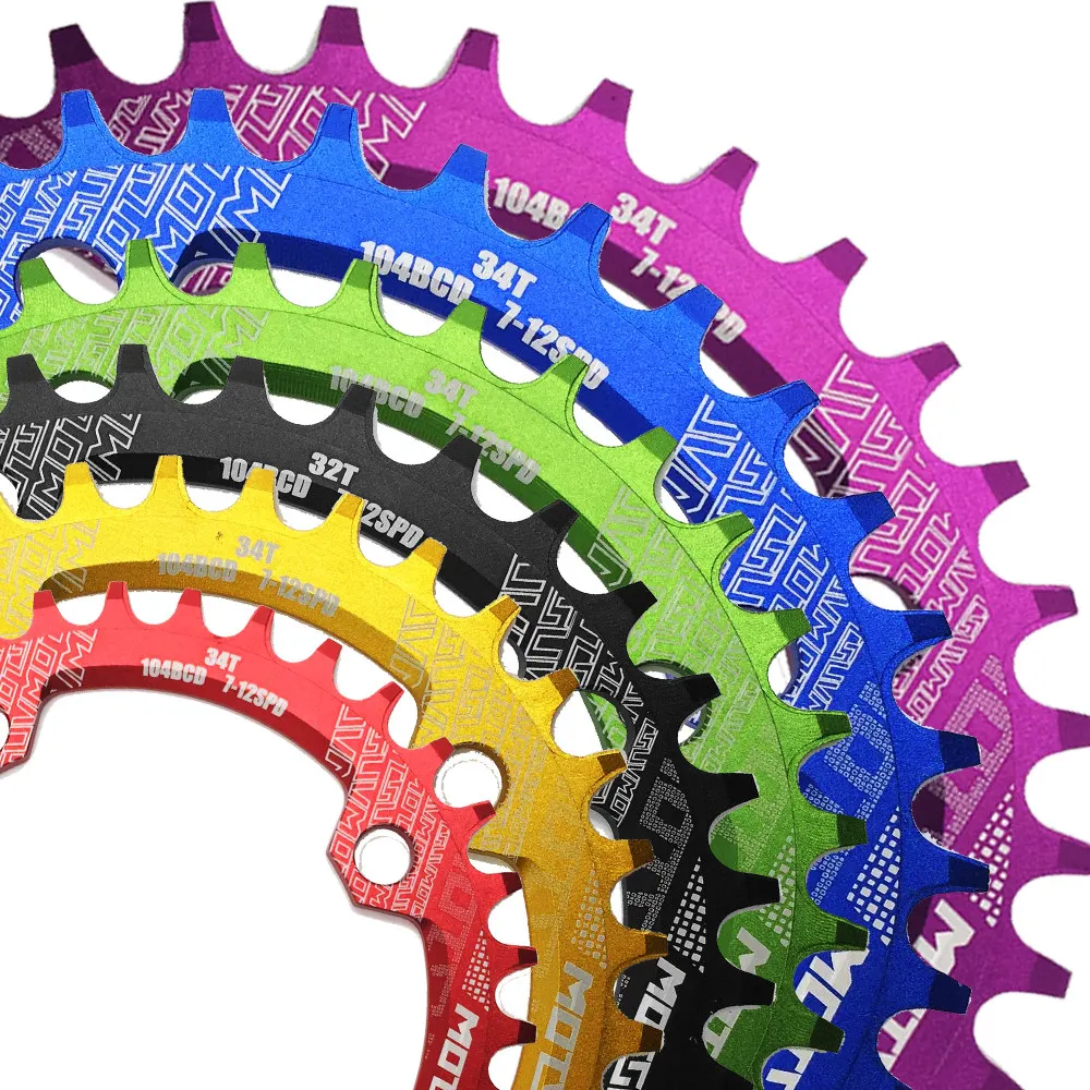 Motsuv ovaler Kettenblatt 104bcd für Shimano MTB Fahrrad Fahrradkette ring 32t 34 36 38t ultraleichte Zahn platte Kettenrad 104 bcd – Detail 9