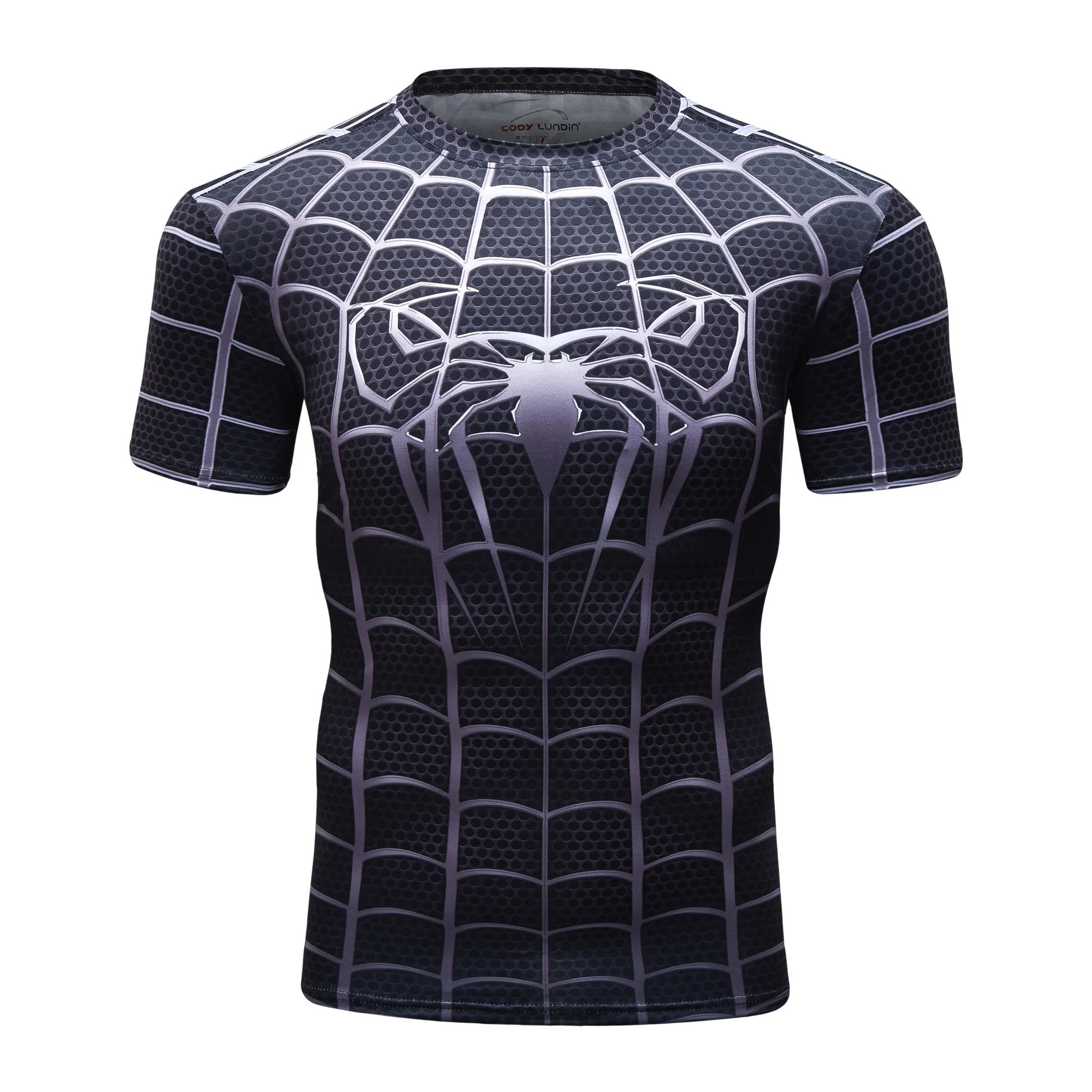 Mannen Digitale Sublimatie Gedrukt Running Rashguard Cody Lundin Hot Koop Workout Korte Mouw