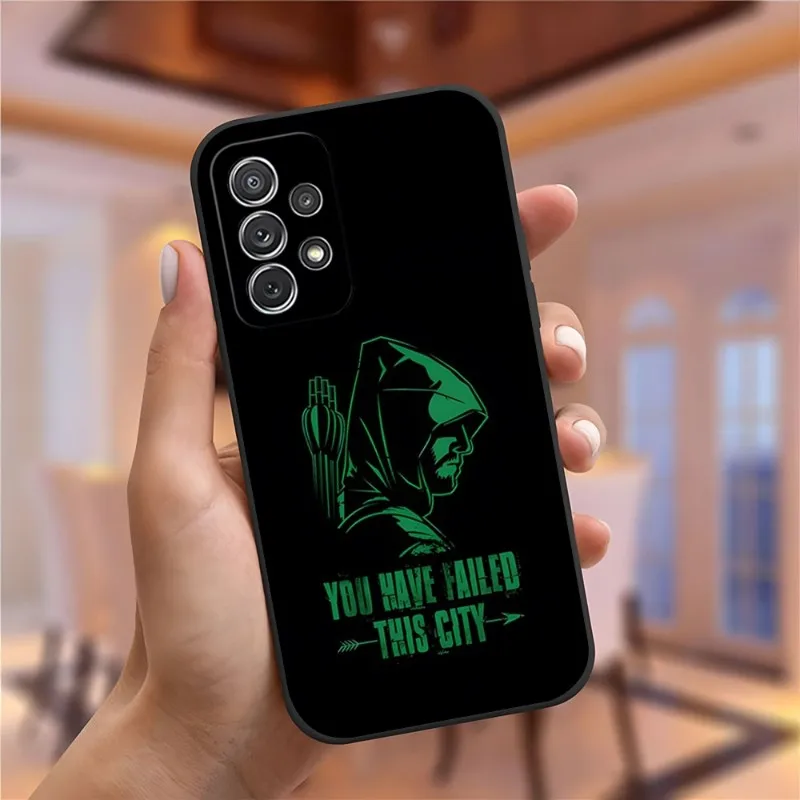 Super Hero Green Arrow Phone Case For Samsung Galaxy A54 A13 A52 A53 A73 A32 A51 A23 A22 A12 A14 A24 A40 A50 A21 A34 A70 Cover