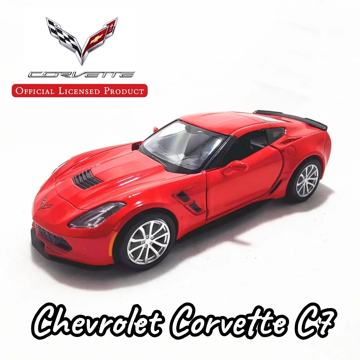 1:36 Car Model Chevrolet Corvette C7 C6R Scale Metal Diecast Replica Home Office Miniature Art Vehicle Decoration Kid Boy Toy