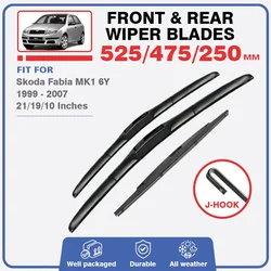 Windshield Wiper Blades For Skoda Fabia MK1 6Y 1999 - 2007 Front Rear Windscreen Window Car Accessories 2000 2001 2002 2003 2004