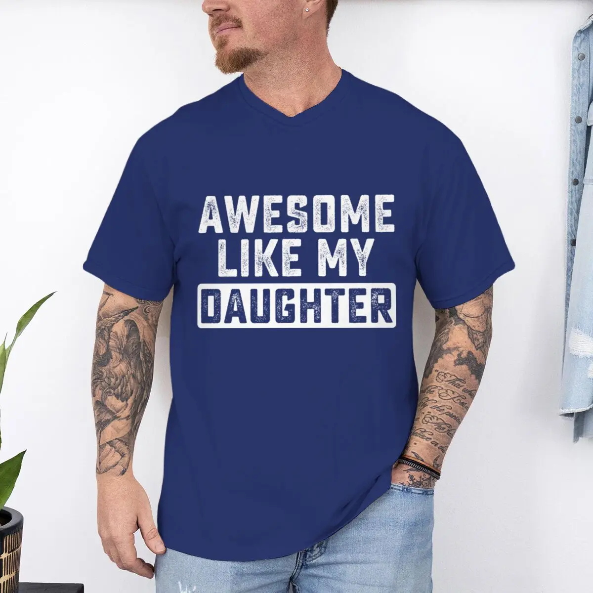 Awesome Like My Daughter Shirt Dad Shirts for Men Print T Shirts Father's Day Gift New Design Men Clothes Tees Tops