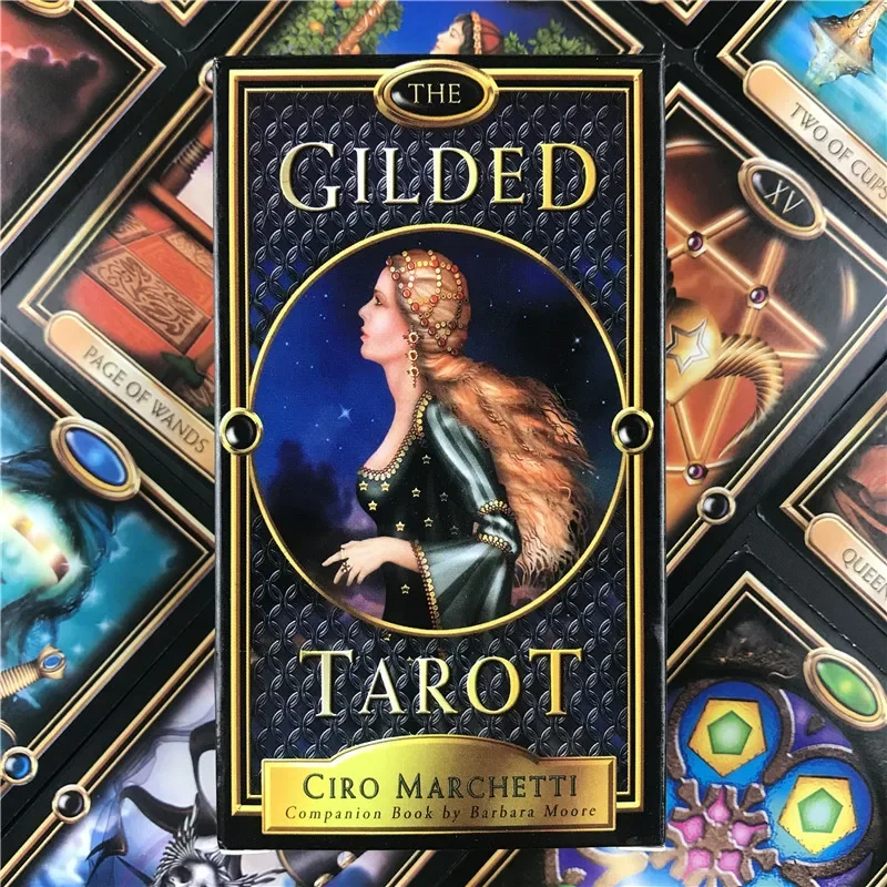 The Gilded Tarot Card Deck Board Cards English Edition Mysterious Tarot Board Game Family Party Cards Game Entertainment