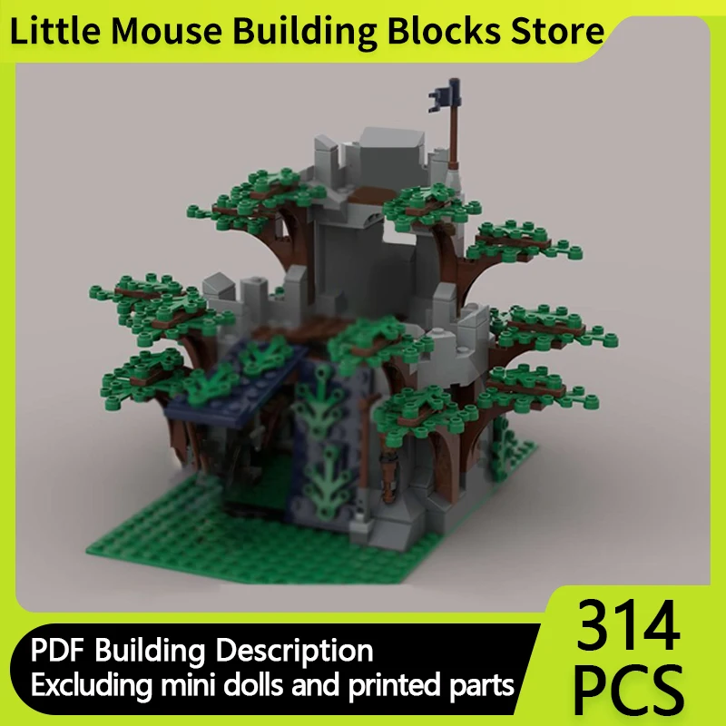 

City Street View Model MOC Building Bricks Forestmen TwoRock Fort Modular Technology Gifts Holiday Assemble Children Toys Suit