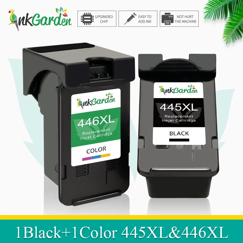 InkGarden 445 446 XL Ink Cartridge For Canon PG445 CL Compatible Pixma MX494 MG2440 MG2540 IP2840 MG2545 TS3140 TR4540 Printer