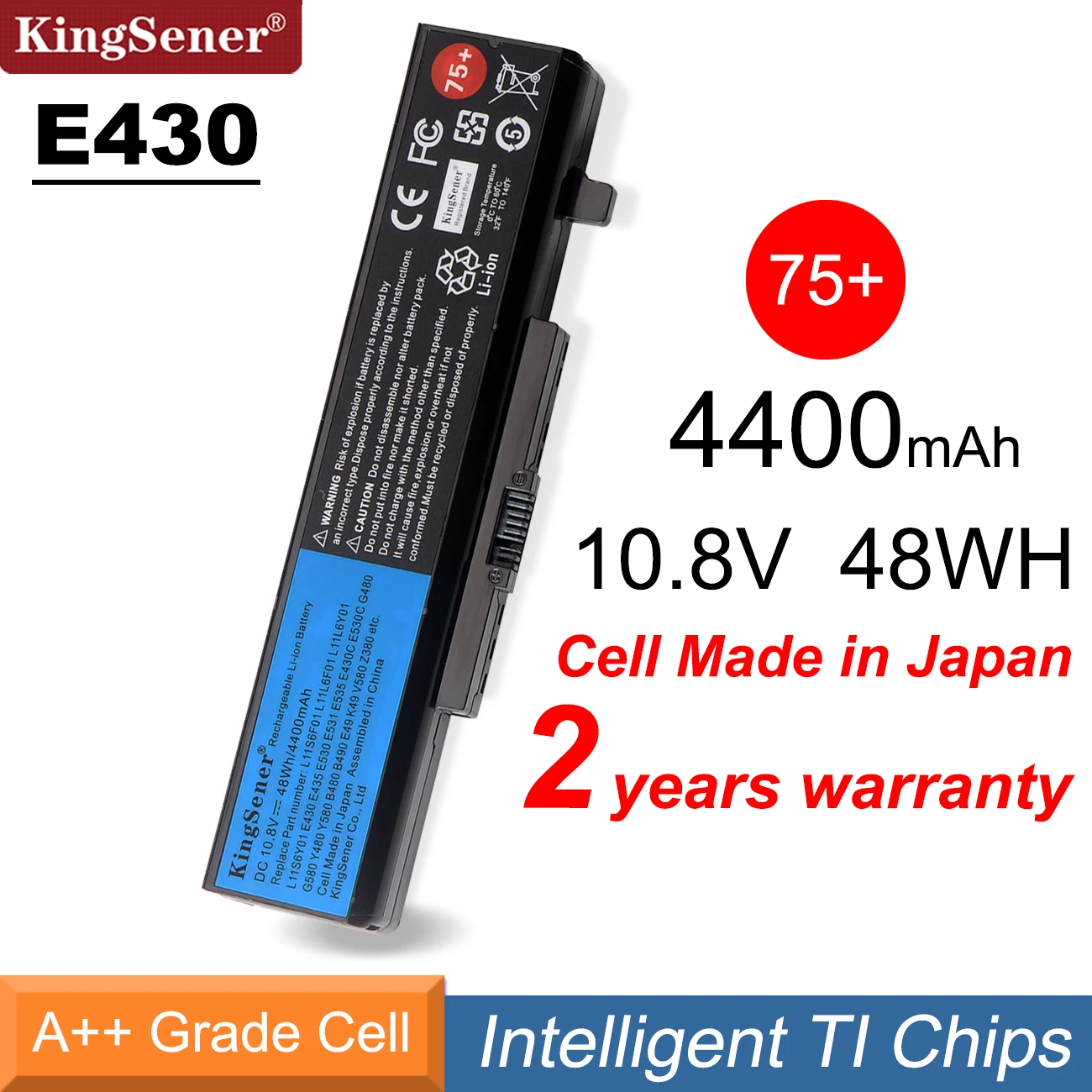 KingSener 4400mAh Y480 Y485p Battery for Lenovo ThinkPad Edge E430 E440 E431 E435 E530 E531 E535 E540 E430C E545 E530 45N1043