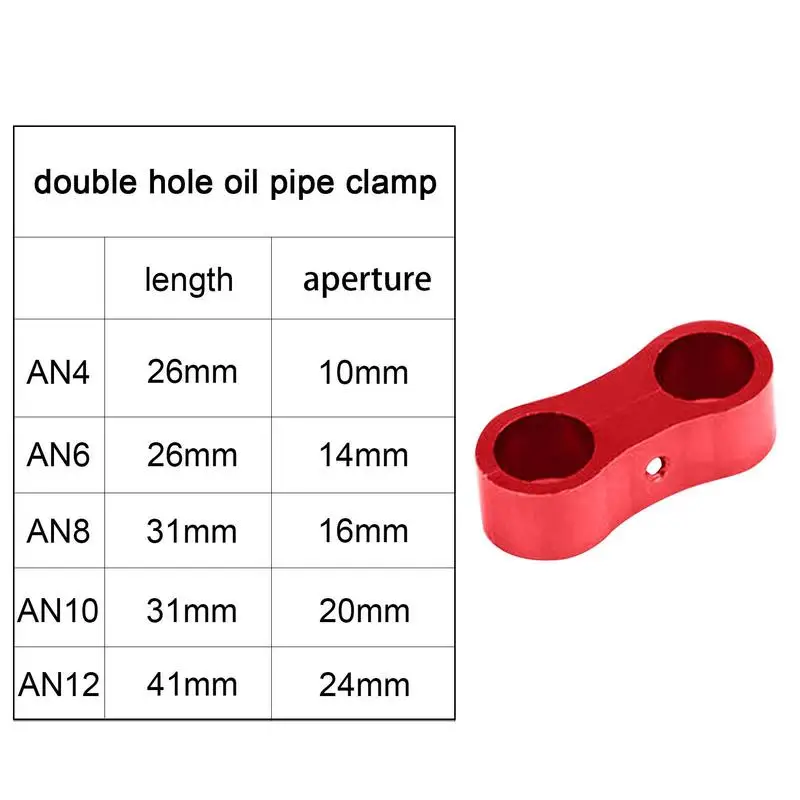 Billet Hose Clamps Mounting Brackets Billet Aluminum Steel Braided Pipe Tube Line Separator Clamp Tooling For AN4 AN6 AN8 AN10