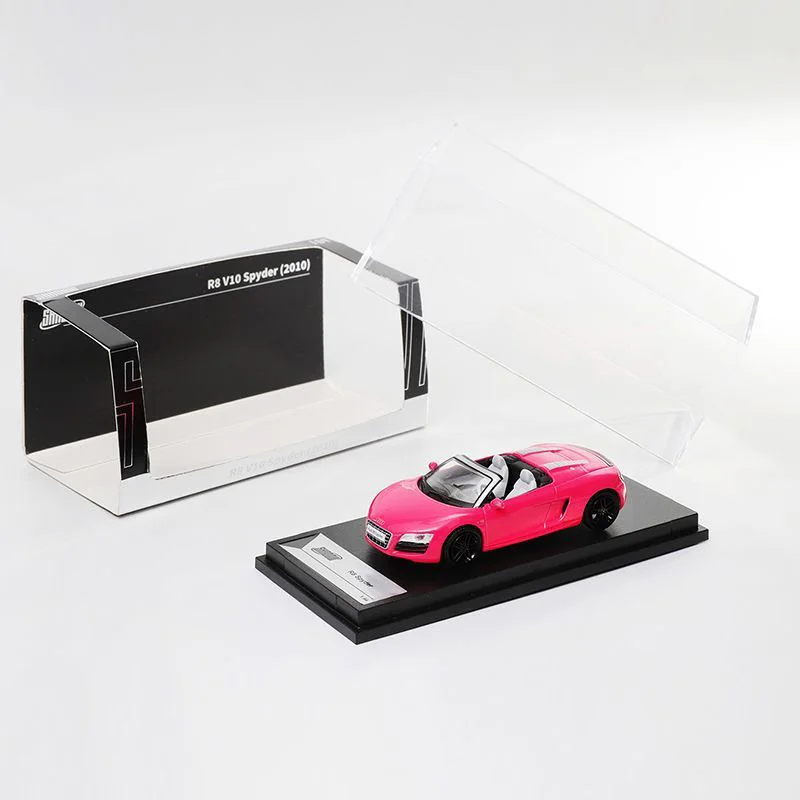 Shadow escala 1:64 r8 v10 spyder conversível carro esportivo simulação liga modelo de carro exibição estática brinquedo colecionável presente lembrança