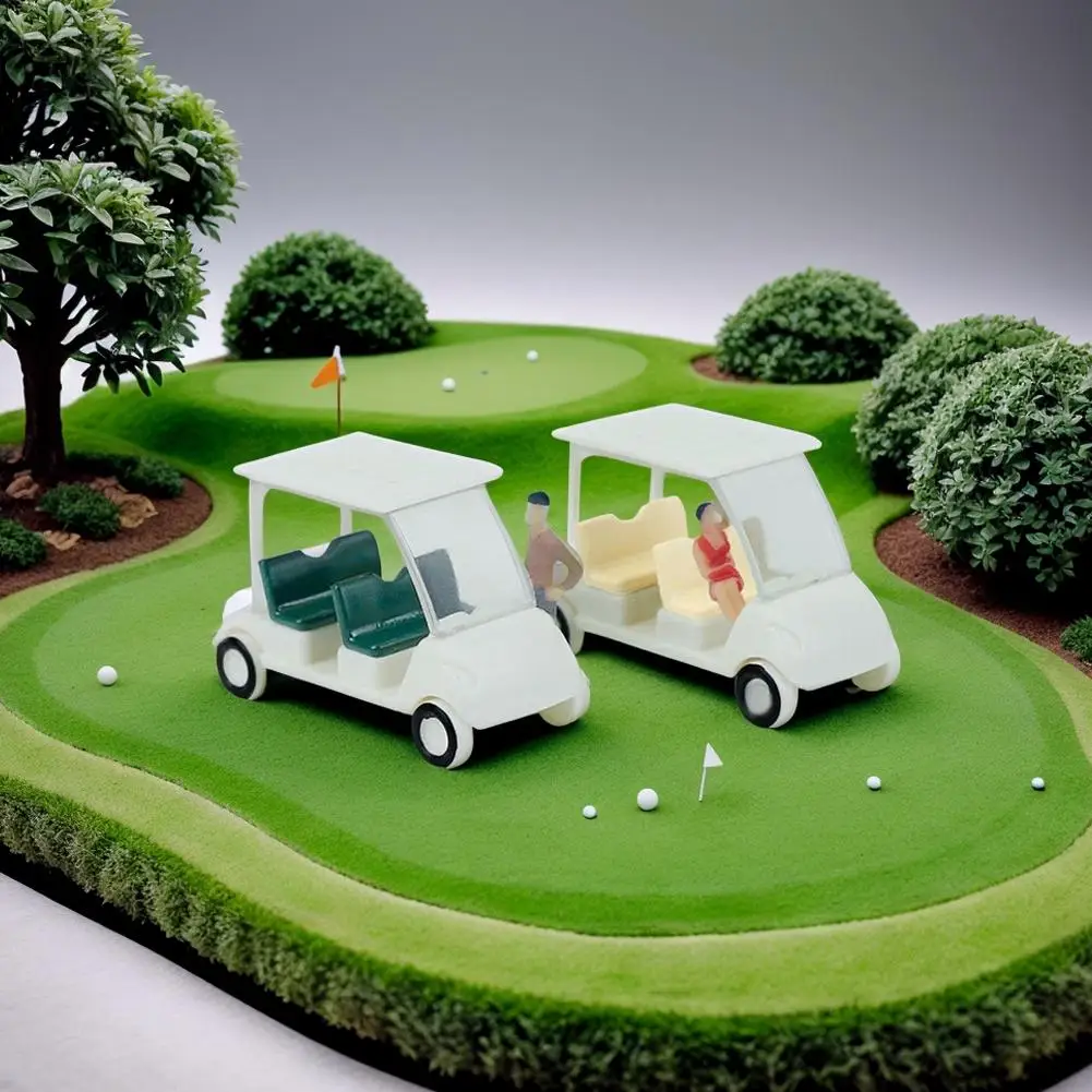 1/150 Ho Scale Model Golf Course Sightseeing Car Model Touring Garden Car Car Shade/lawn Landscape Model Model K8O6