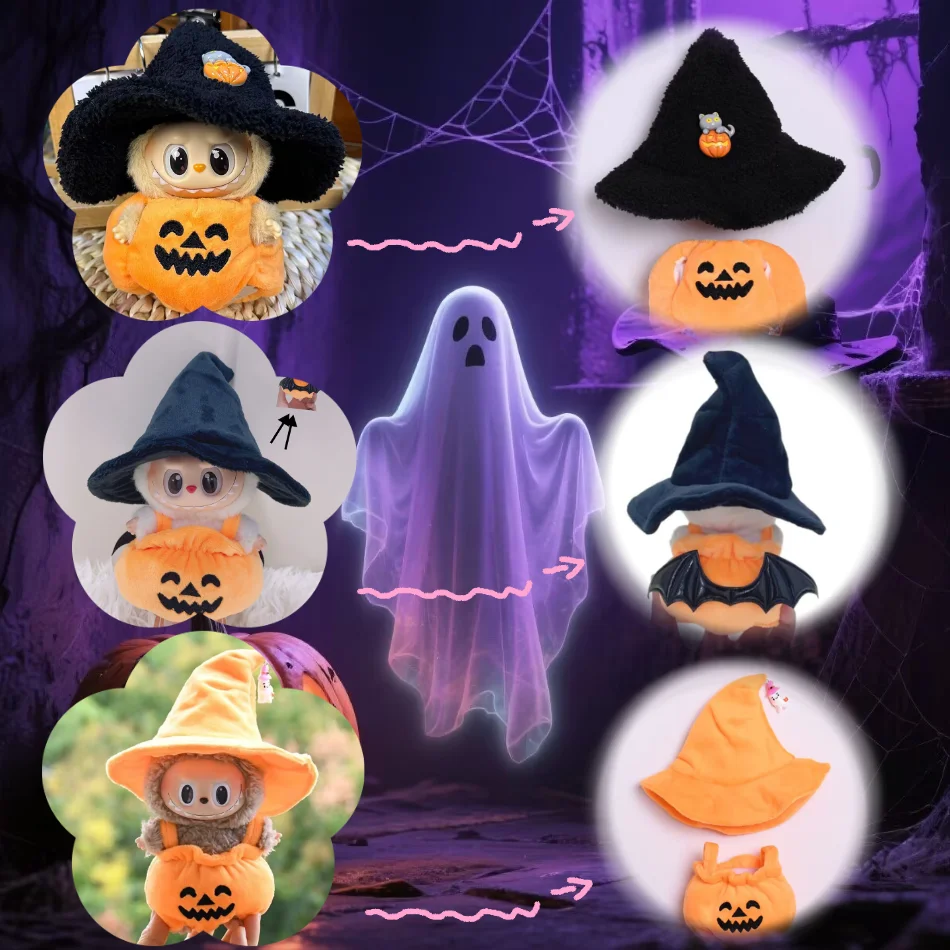 

17cm Cute Mini Plush Doll'S Clothes Outfit Accessories for Labubu Dolls Animal Style DIY Doll Clothes Accessories