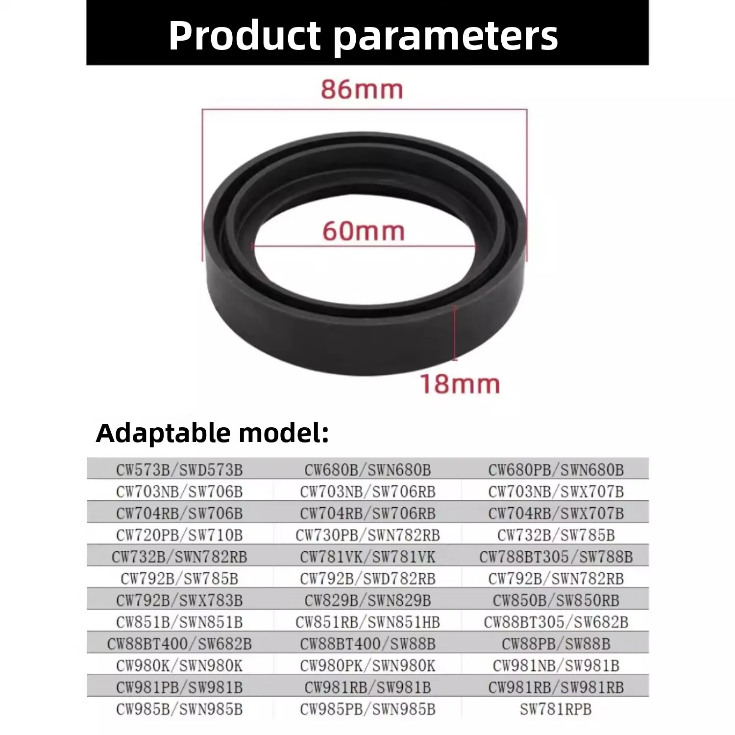 Toilet Tank Seal SW782 981B 781RB Compatible with TOTO SWN680​