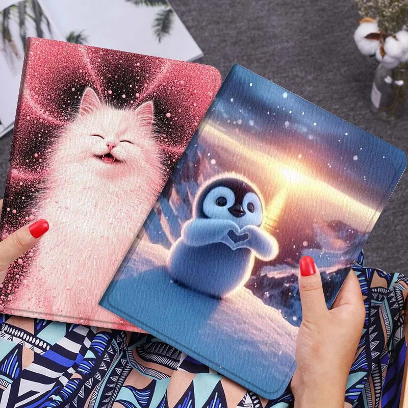 

Cat Penguin Art Cartoon Gift For Xiaomi Redmi Mi Poco Pad 2 5 6s 7 7s Ultra Pro Max 14 12.4 12.1 inch Soft Tablet Case