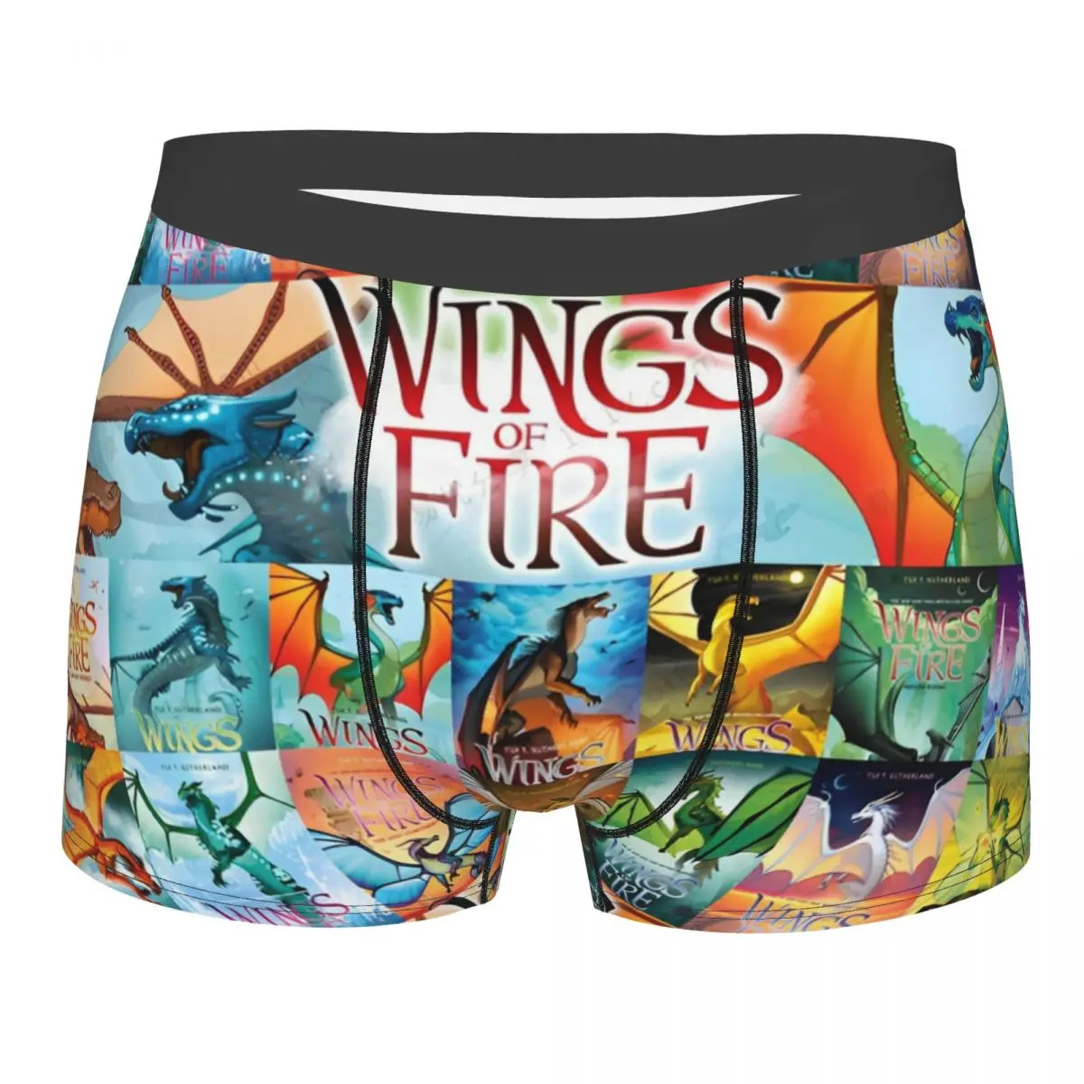 Wings Of Fire Dragon Collection Men Underwear Cartoon Sky Icewings Boxer Briefs Shorts Panties Soft Underpants Homme Plus Size