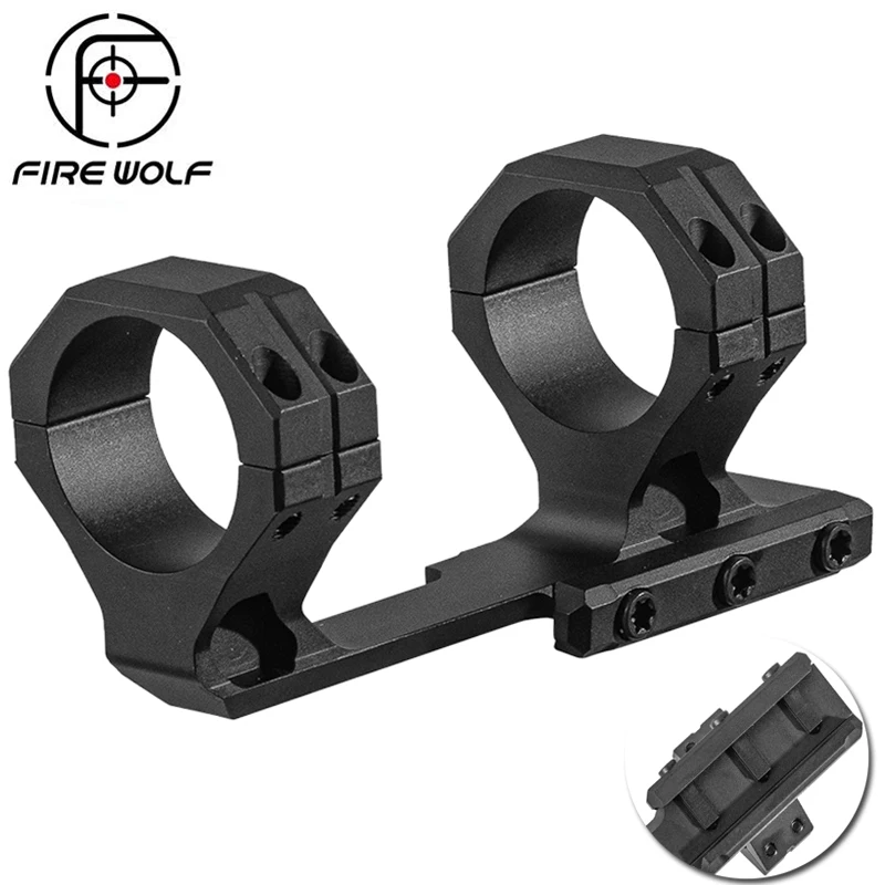 

FIRE WOLF 7075 Aluminum Alloy Scope Mount Ring 34mm High Hunting Airsoft Double Clamp Metal Tactical Fits 20mm Dovetail Rail