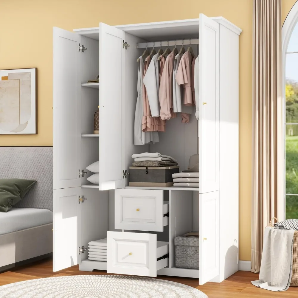 Bedroom Armoires Wardrobe with 3 Doors: 74