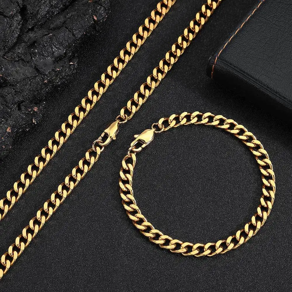 

Luxury 24K 9999 Pure Gold real gold 6mm Length 60CM Necklace Japanese Buckle Cuban Chain Men's 8inch 9inch Bracelet