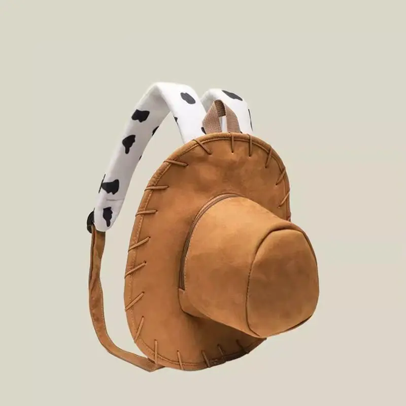 

2026 Children's Cute Cartoon Backpack Kids' Nylon Hat-Shaped Backpack Girls' Cute Retro Large Capacity Backpack For Gift LJ085