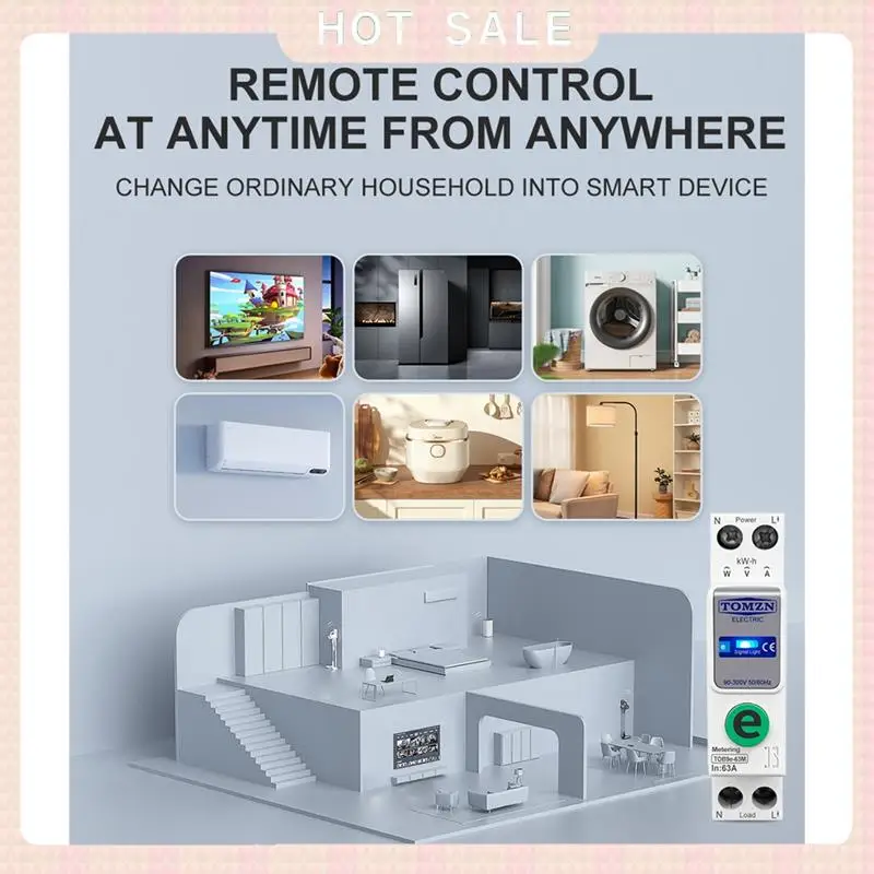 

24-часовая доставка TOMZN Tob9e-63M Ewelink 110 В 220 В WIFI умный счетчик энергии кВтч измерительный мониторинг автоматический выключатель таймер реле S