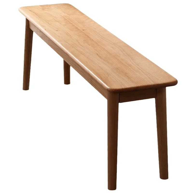

North American black walnut solid wood bench dining chair shoe changing stool long strip bedside stool