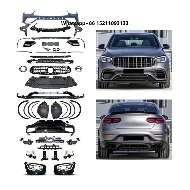 2016-2019 Car Modification Upgrade AMG 63 S Surround Front Bumper and Rear Bumper Body Kit for