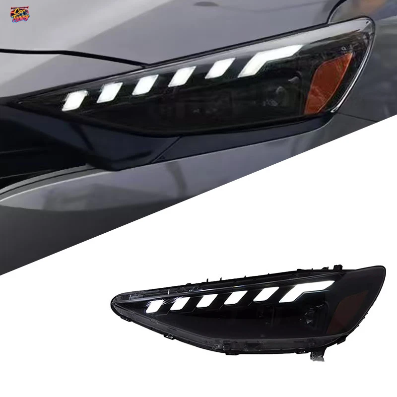 

Подходит для модификации фар Hyundai Lafesta 18-22 в стиле Audi с LED-дневными ходовыми огнями и последовательными поворотниками.
