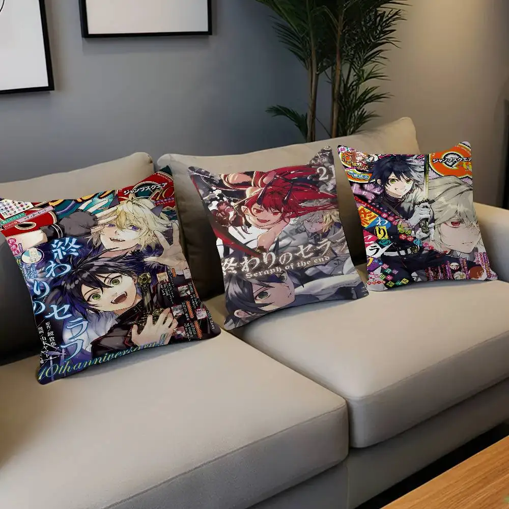 

Anime Seraph Of The End Pillow Cushion Cover Pillowcase Living Room Sofa Home Decor Customized