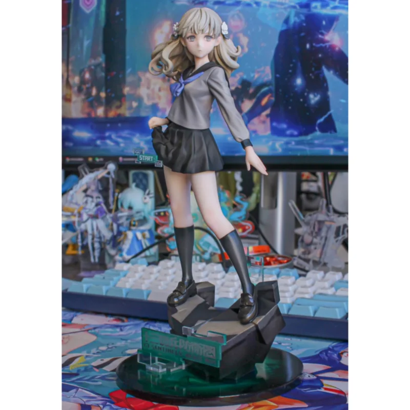 

25cm Anime 13 Sentinels Aegis Rimfigure School Uniform Fuyusaka Lori Figure Game Role Model Statue Decoration Doll Birthday Toys