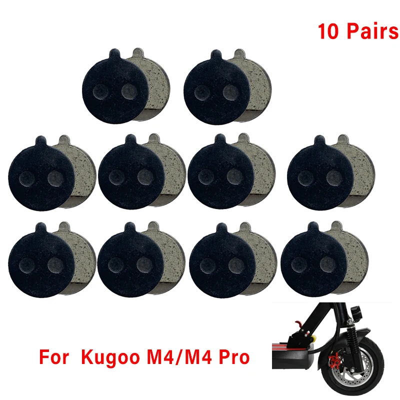 10 Pairs Cycling Organic Resin Disc Brake Pads for KUGOO M4 PRO Electric Scooter Bike Brake Pad