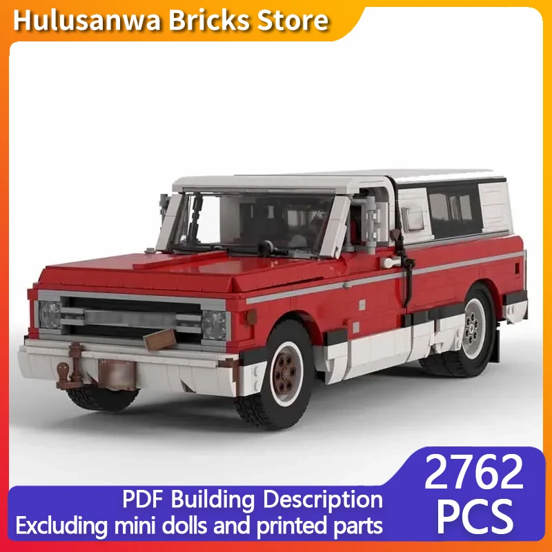 Popular City Car Model MOC Building 8-Cylinder Farm Decaying Truck Modular Technology Gifts Holiday Assemble Children Toys Suit