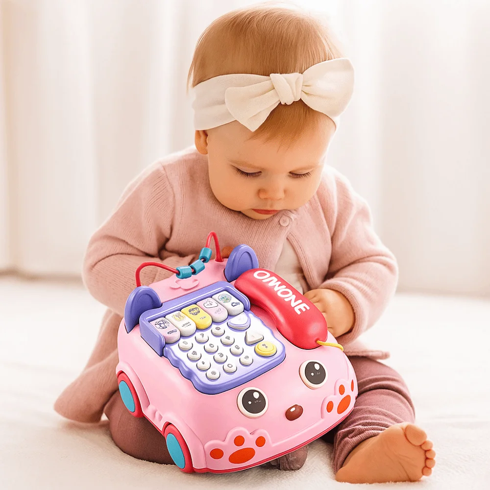 

ABS Baby Phone Music Voice Puzzle Baby Piano Music Light Multifunctional Interactive Electronic Learning Machine Kindergarten