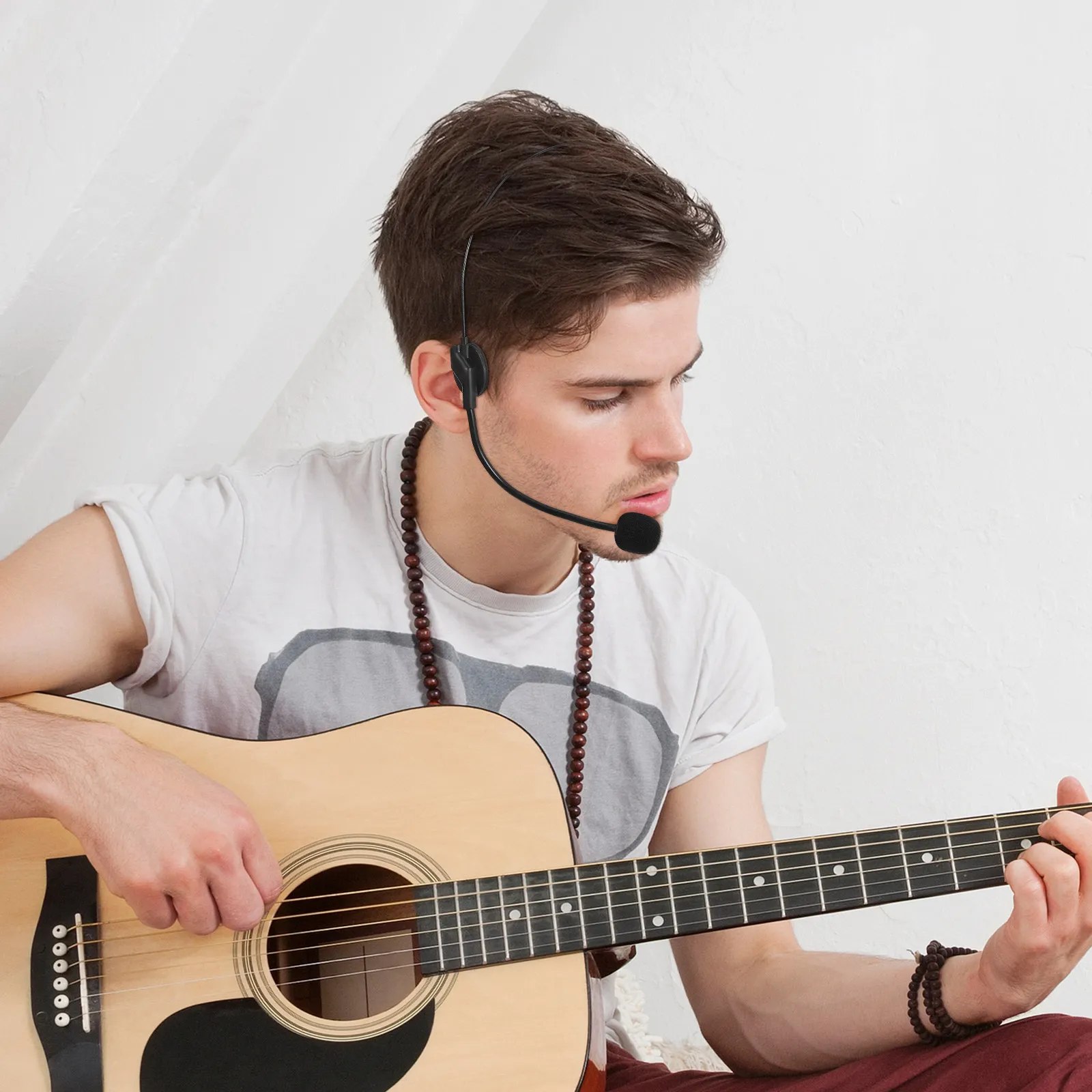 

2Pcs Adjustable Rocker Star Headset Microphone Prop Kids Cosplay Earphone Pretend Play Performance Accessory Toy Microphone