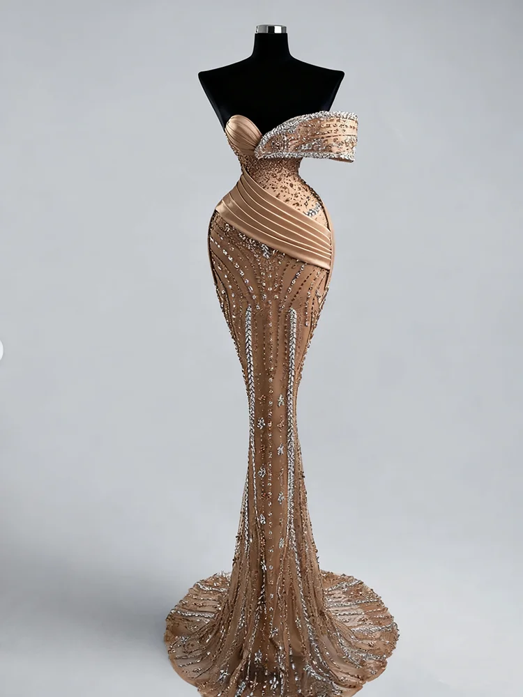 

Изысканные блестящие вечерние платья русалки с открытыми плечами и блестками, вечерние платья для дня рождения, выпускного вечера по индивидуальному заказу