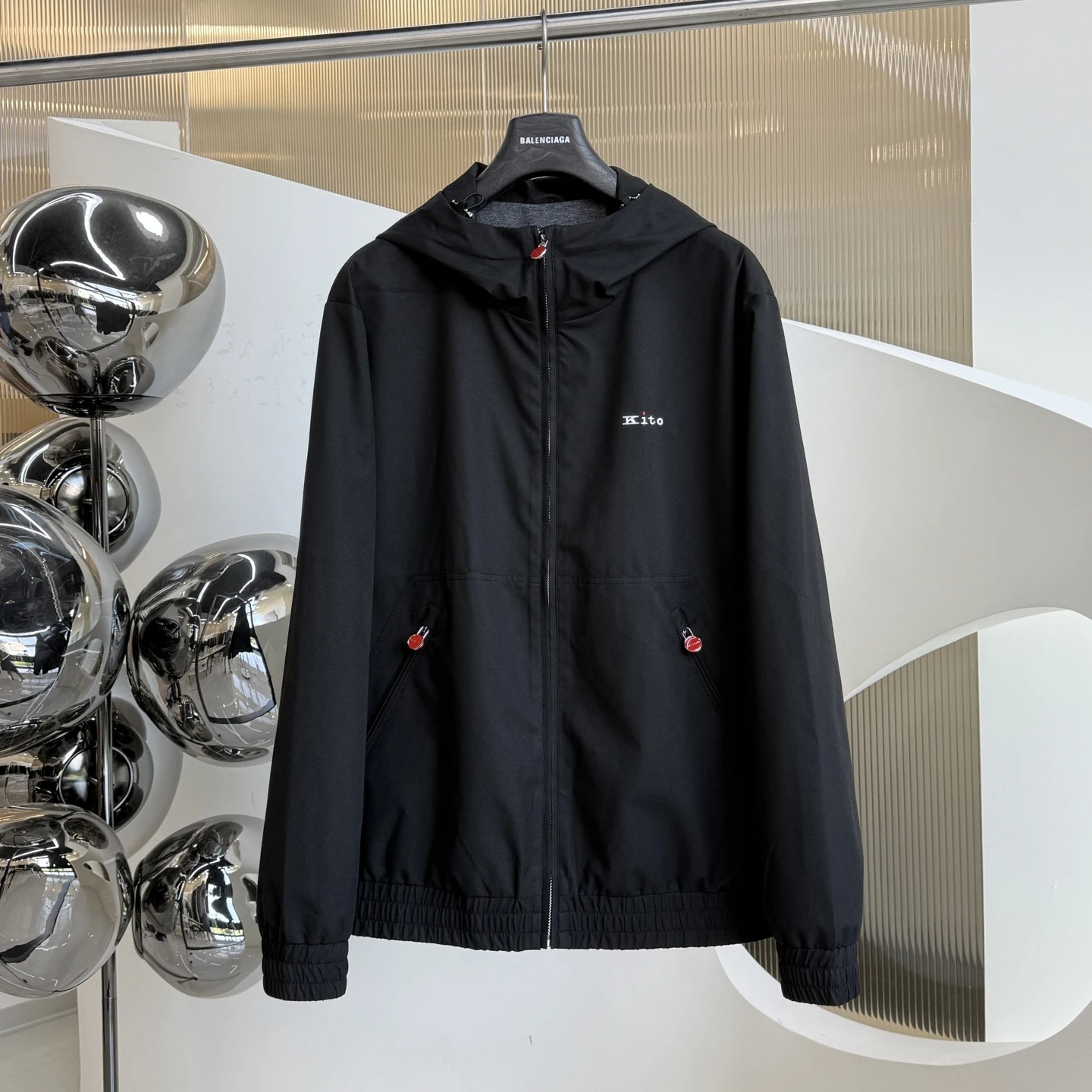 

KtionN 25aw Solid Color Simple Functional Wind Hooded Zip Jacket