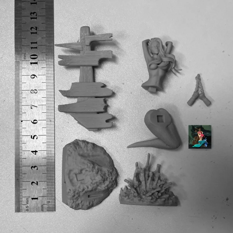 1/24 75mm Maßstab Fantasie Hobby Miniaturen Harz Figur Modell Kit sexy Meerjungfrau Diorama unmontiert unbemalt 3D-Druck