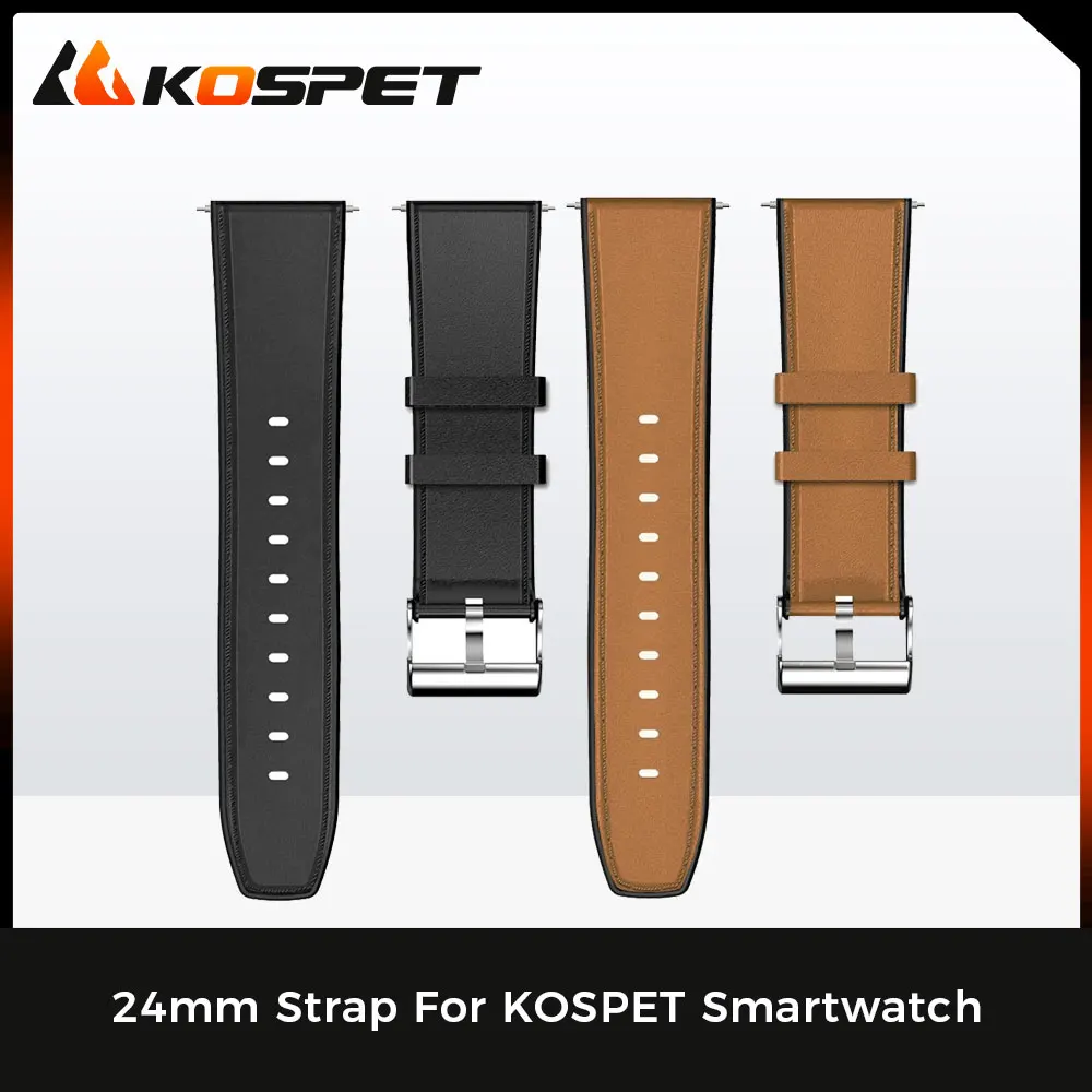 KOSPET OPTIMUS 2 스마트 워치용 오리지널 팔찌, 소프트 실리콘 시계 밴드, 손목 스트랩, 남녀공용, 24mm 및 26mm